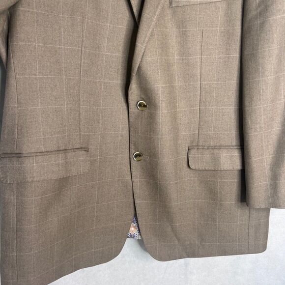 Van Heusen Studio Elbow Patch 2 Button Single Breasted Blazer Sport Coat Sz 44R - Picture 4 of 9
